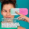 Vitamasques Multivitamin Face Mask, 8-Pack - Hydrating and Nourishing for Radiant Skin, Provides Vitamins B, C & E
