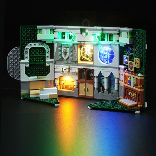 DALDED LED Lighting Kit for Lego Harry Potter Slytherin House Banner Building Set, LED Light Compatible with Lego 76410 Building Block Models (Not Include Lego Set)