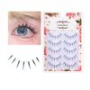 Emotao Japanese Style False Eyelashes Makeup Manga Lashes Cosplay Anime Eyelash Lashes Doll Eye Natural 5 Pairs Asian False Eyelashes Pack Look Like Individual (manga lashes（M9-01）)
