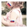 Womaha 30 Temporary Slovakia Flag Tattoos Fans Face Tattoo Stickers for Adults Kids Group Activity Props