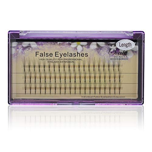 Scala 8-16mm to Choose Professional Grafting Eyelashes C Curl 5 Root Thickness 0.07 3D Eyelash Extensions 0.07mm Thickness Hair Mink Strip Eyelashes Individual Lashes Fans Lash Natural Style (9mm)