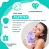Karenhi Honeycomb Exfoliating Scrubber Set, Honeycomb Face and Body Scrubber Include Spa Bath Mitt Honeycomb Exfoliating Glove for Body Shower, Face Exfoliator Scrubber Sponge, Quick Drying (Purple)