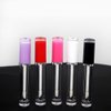 COSIDEA 22 pack empty round 5ml black lip gloss tubes cute lipgloss tube containers with wand wholesale in bulk lip balm container packing (doe foot wand, Black)