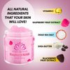 Organic Raspberry Scrub, Natural Exfoliating Salt Body & Face Scrub, Pure Exfoliator Helps with Moisturizing Skin, Cellulite, Dead Skin Cells, Deep Cleansing, Moisturizes 10 oz