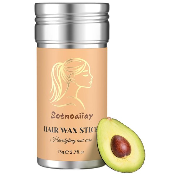 Hair Wax Stick for Woman Man, Wax Stick for Hair Slick Stick, Styling Wax for Smooth Wigs, Non-greasy, For Flyaways Edge & Frizz Hair 2.7 Oz