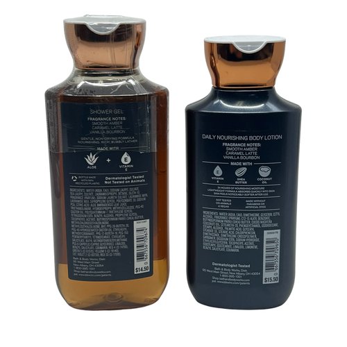 Bath & Body Works MIDNIGHT AMBER GLOW Body Wash & Shower Gel and MIDNIGHT AMBER GLOW Daily Nourishing Body Lotion