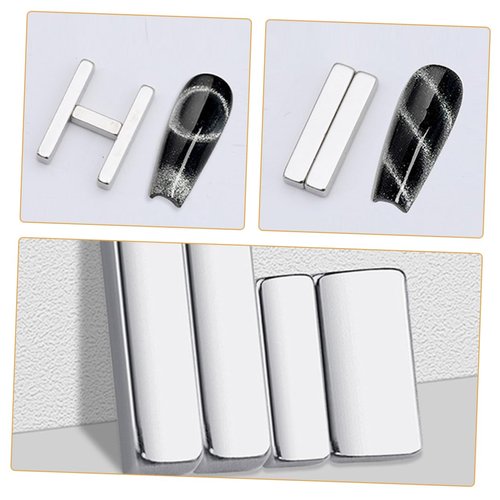 Ipetboom 4 Sets Nail Magnet Nail Art Tools Nail Gel Polish Nail Tools Nail Polish Magnet Cat Eye Magnets Cat Eye Magnetic Tool Magnet for Nails Cat Eye Nail Tool Suite Strip