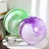 2 Pieces 18 Inch Marbleized Bouncy Balls Colorful Inflatable Balls Big Cloud Bouncing Balls PVC Bouncy Play Balls for Adults Pet Party Supplies Beach Playground Water Fun(Purple, Green)