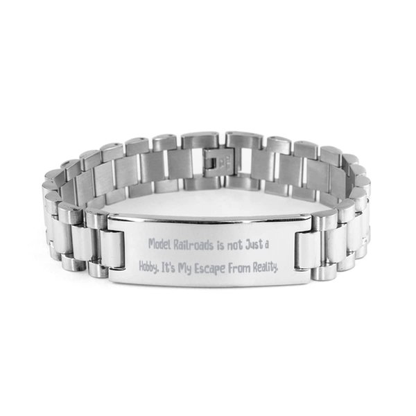 Cool Model Railroads Ladder Bracelet, Model Railroads is not Just a Hobby. It's My, Cheap Gifts for Friends, Birthday Gifts, Model trains, Toy trains, Train sets, Railroad tracks, Model railroad