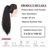 DUTIKA Ponytail Extension，Curly Hair Extensions，Synthetic Pony Tails Extensions Human Hair Feeling, Long Corn Curly Wave Drawstring Ponytail Hair Extensions for Wome