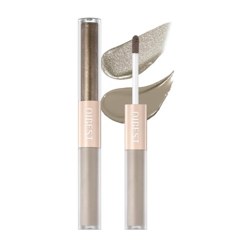Easilydays Double Head Liquid Glitter Matte Eyeshadow, Sunset Pearl and Matte Shimmer & Metallic Multi-Dimensional Finish For Bold Eye Looks, Highly Pigmented Long Lasting Liquid Shadow Eye Makeup (#02 Gray)