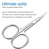 3 Pieces Cuticle Curved Scissors Manicure Scissors Stainless Steel Facial Hair Grooming Scissors Multi-purpose Curved Craft Scissors Cuticle Scissors for Nail, Eyebrow, Eyelash, Dry Skin Curved Blade