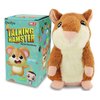 Qwifyu Talking Hamster, Interactive Stuffed Plush Animal Talking Toy Cute Sound Effects with Repeats Your Said Voice, Best Buddy for Kids Gift Age 3+ (Brown)