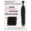 Human Braiding Hair, Boho Braids Human Hair 1 Bundle 50g 18 Inch Deep Water Wave Bulk Human Hair for Braiding No Weft 12A Brazilian Virgin Curly Human Hair Extensions for Wet and Wavy Braiding Hair