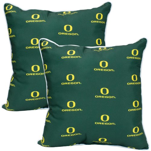 College Covers Pair Decorative Pillow, 2 Count (Pack of 1), Oregon Ducks
