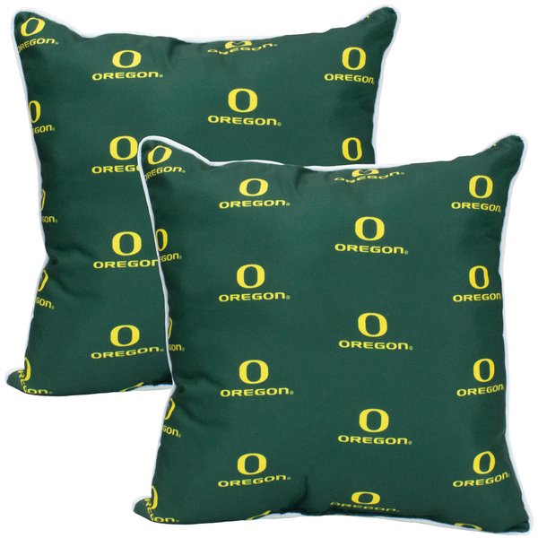 College Covers Pair Decorative Pillow, 2 Count (Pack of 1), Oregon Ducks