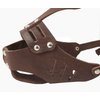 Real Leather Cage Basket Secure Dog Muzzle #119 Brown - Poodle, Spaniel (Circumference 9.5", Snout Length 2.5")