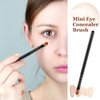 12 Pieces Small Concealer Brush Bulk Flat Lip Concealer Brush Under Eye Synthetic Fiber Makeup Eyebrow Foundation Brush for Concealing Blending Setting Buffing Makeup (Black)