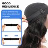 Noverlife Adjustable Elastic Band for Wigs (2 Count), Black, Wig Accessory with Silicone Strips for Non-Slip Secure Grip, Comfortable and Breathable, Removable Buckles for Easy Wear and Removal