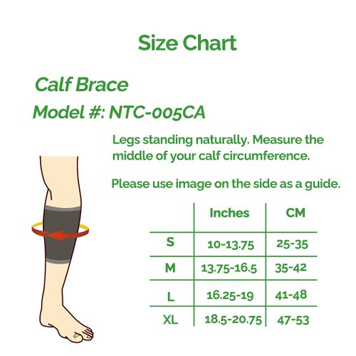 NeoTech Care Calf Compression Sleeve for Shin Splint or Calves Support - Black Color (Size S, 1 Pair)