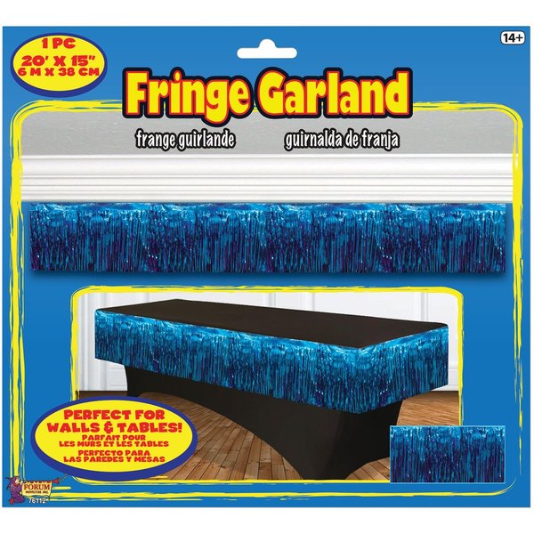 Forum Novelties Party Supplies Tinsel Fringe Garland, 20" x 15", As Shown