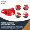 PrimaCare KB-8004 First Aid Empty Fanny Pack for Emergency Equipment Set, 8" x 2" x 6", Red