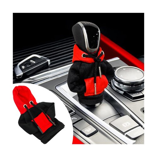 BESULEN Car Shift Gear Cover, Fashionable Sweater Hoodie Auto Shift Knob Cover, Soft & Comfortable, Universal Fit Automotive Gear Shift Knob Protector Cover