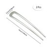 LELEVTXP 2 Pcs U Shape Hair Pins Chignon Pin Metal Hair Sticks Vintage Hairpin Holder Hair Clip Pin French for Women Girls