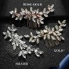 Yean Flower Bride Wedding Hair Comb Crystal Bridal Hair Piece Rhinestone Hair Accessories for Women and Girls (Silver)