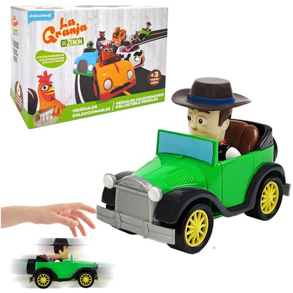 TOYMAKER La Granja De Zenon Pull Back Cars Zenon Kid Car Toys for Toddlers 1-3 Baby Car Toy Birthday Present for Boys and Girls Toys