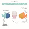 Copper Pearl 3-Piece Squirtie Bath Toy Set: Mix-and-Match Water Squirters, Safe Silicone Floating Bath Toys for Babies and Toddlers, Enhances Fine Motor Skills, Easy Clean, Ages 9m+