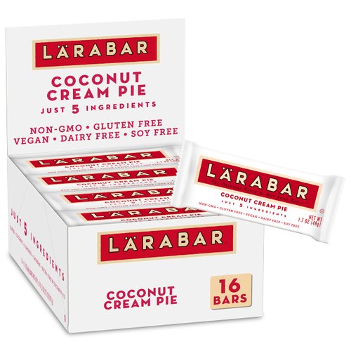 LÄRABAR Coconut Cream Pie, Gluten Free Vegan Fruit & Nut Bar, 16 Ct