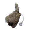 Kats'N Us Trembling Rabbit Fur Mouse Cat Toy with Pull String Cat Toy Gray Color