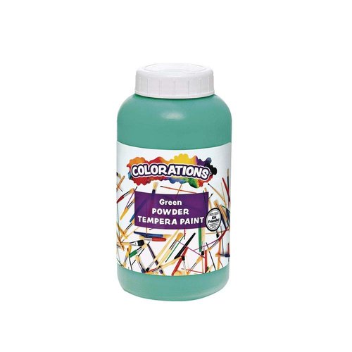 Colorations® Powder Tempera, Green, 1 Pound, Powdered Tempera Paint is a value purchase, Dillute only what you need, Strong and Vibrant color, Non Toxic and Safe for Kids, Use for Arts & Crafts