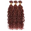 Color #33 Bundles Reddish Brown Human Hair 3 Bundles 30 32 34 Inch Unprocessed Virgin Color #33 Bundles Human Hair Weave Double Weft Copper Brown Bundles Human Hair Extensions
