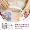Amplim 2-Pack Manual Breast Pump for Breastfeeding | Food Grade Silicone Milk Collector with 2 Leak-Proof Stoppers | Enhance Milk Production | BPA Free FSA HSA Eligible – 4oz Blue