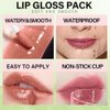 SHEEPFLY 6 Color Lip Oil Lip Glaze， Women's Luminous Lip Gloss and Clear Lip Gloss,Shiny Transparent Tinted Plumping Lip Oil, Long Lasting Moisturizing and Hydrating Lip Makeup