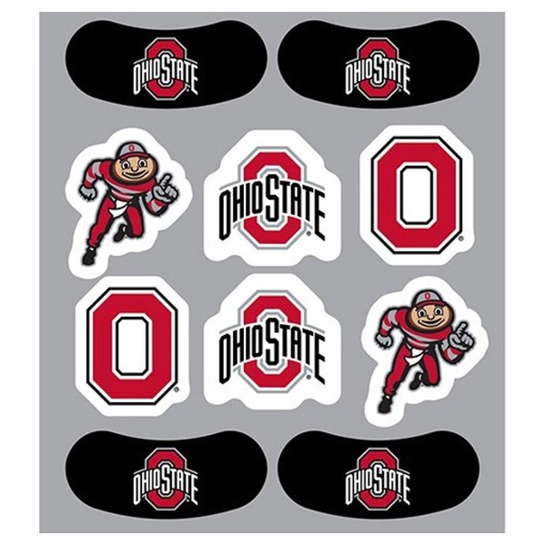 Ohio – Waterless Peel & Stick Temporary Tattoos – 10-Piece Combo – 6 Spirit Tattoos & 4 Eye Strips