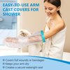Waterproof Cast Covers for Shower Arm, Reusable Adult Half Arm Cast Covers for Shower Sleeve Bag Wound Arms, Hands, Elbow, Wrist, Finger [100% Waterproof]