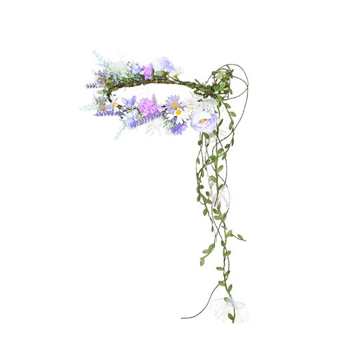 DreamLily Boho Wedding Floral Crown Woodland Fairy Crown Flower Girl rose Crown Hair Wreath with ...