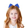 Twpribarn 2Pcs Cheer Bows Cheer Hair Bows Ponytail Holder Elastic Band Bows Hair Accessories for Ponytail Holder Bow Scrunchies School Sports Cheerleading Girls Softball Cheerleader Bows (Blue)