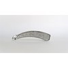Generic Rounded silver acrylic sparkly banana hair claw clip with rhinestones