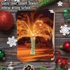 The Best Card Company - 12 Boxed Christmas Greeting Cards (1 Design, 12 Cards) - Tropical Beach and Vacation Holidays, Bulk Set - Holiday Palms B3273AXSG