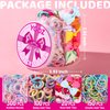 YGDZ Hair Accessories Set: 300 Elastic Rubber Bands, 150 Small Hair Ties for Toddlers and Kids, 100 Bands for Thin Hair, 20 Baby Hair Bows for Girls