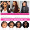 SODLIS 13x6 Deep Wave Lace Front Wigs Human Hair Pre PLucked 13x6 HD Lace Front Wigs Human Hair For Black Women Deep Curly Lace Front Wigs Human Hair Natural Color Glueless Wig (22 Inch)