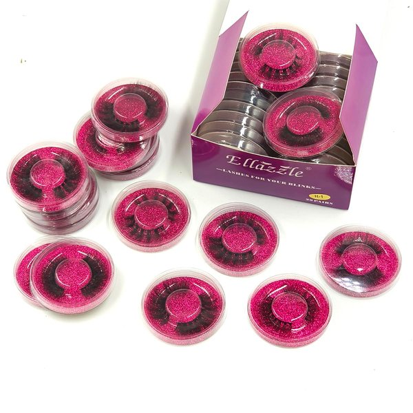 Ellazzle False Eyelashes 20 Pairs Mink Eyelashes Wispy Lashes 15mm Natural Looking Eyelashes(H1)