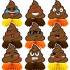 FANOST Funny Poop Emoji Party Decorations Table Centerpieces, 9 Pcs Cute Poop Honeycomb Centerpieces for Adults Kids Birthday Party Decorations, Retired 50th 60th 80th Party Favors Decor Supplies