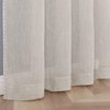 MISS SELECTEX Sheer Linen Curtains with Bordered - Natural Textured Semi-Sheer Drapes Grommet Top Voile Window Curtains for Living Room and Farmhouse, Linen, 52x95 Inches Long, Set of 2 Panels