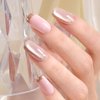 AILLSA Cat Eye Gel Nail Polish Nude Glitter Crystal Gel Polish with Magnet, Glass Christmas Sparkle Gel Nail Polish Reflective Shimmer Translucent Jelly Color U V Gel Salon DIY at Home 0.5 OZ GF26