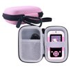 WERJIA Hard Carrying Case Compatible with Prysyedawn Kids/Lizzbey Kids/Eltrynic Kids Phone,Toddler MP3 Music Player with Flip Camera,Alarm Clock Portable Learning Toy (case only) (Pink)